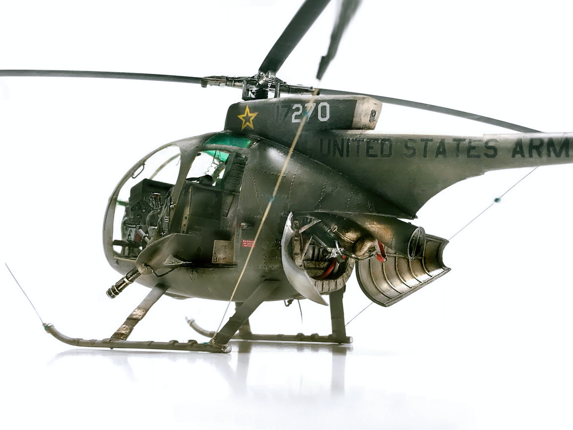 Huges OH-6A Cayuse . Dragon kit 1/35 scale model versionE TROOP, 1/9 Cav, 1st Cav. Div. (AM)  Lai Khe, Vietnam 1970 (edited)_forum_10
