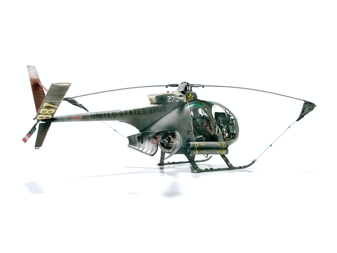 Huges OH-6A Cayuse . Dragon kit 1/35 scale model versionE TROOP, 1/9 Cav, 1st Cav. Div. (AM)  Lai Khe, Vietnam 1970 (edited)_forum_4