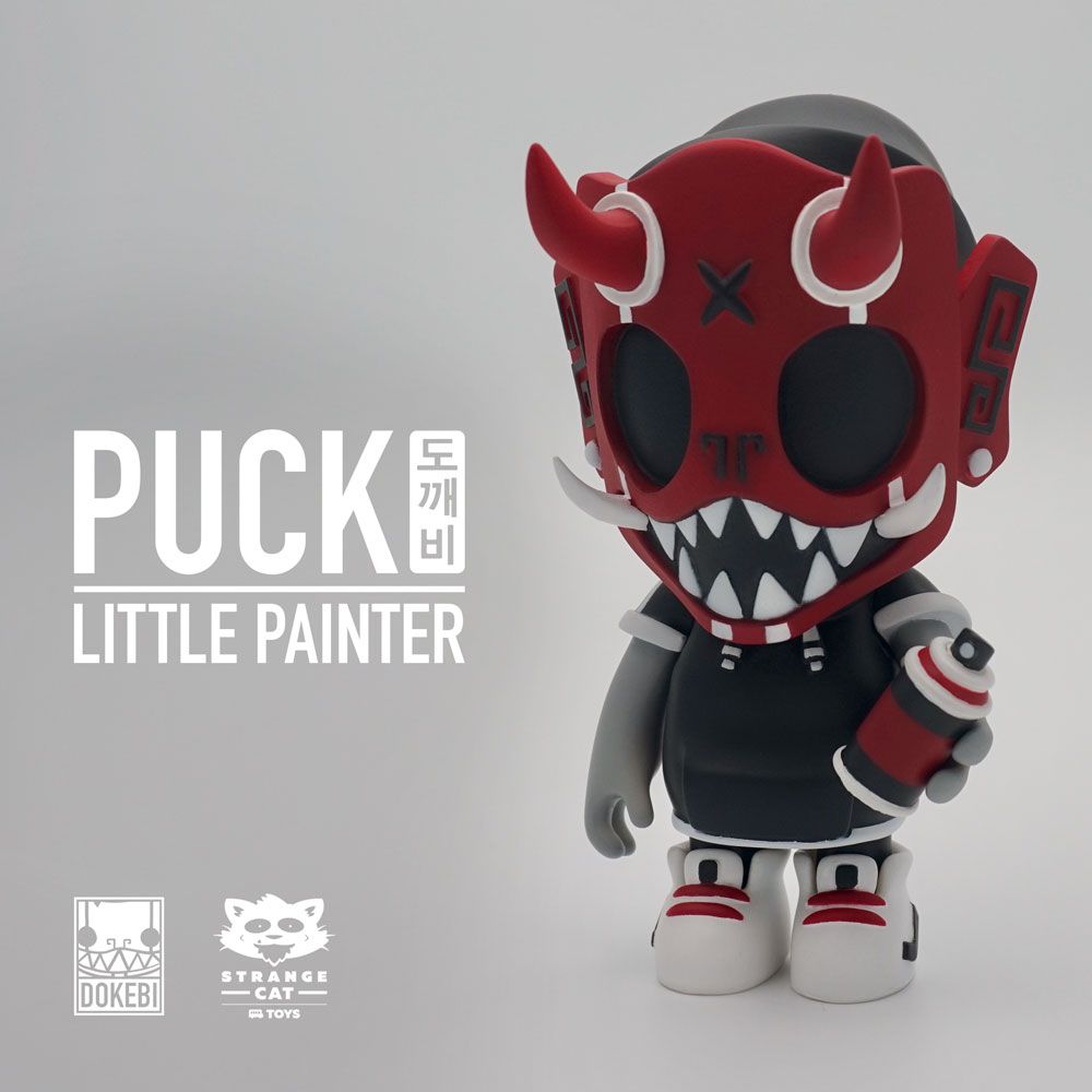 Dokebi, Strangecat Toys, Vinyl Toys, SpankyStokes, Limited Edition, Graffiti, Rattle Can, Strangecat Toys presents: Puck “Little Painters” OG by Chris Dokebi