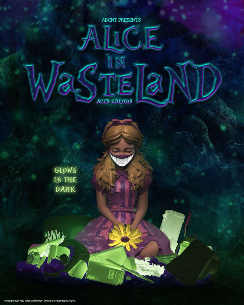 Mighty Jaxx, ABCNT, Limited Edition, Pre-Order, Polystone, Disney, SpankyStokes, Mighty Jaxx presents: Alice In Wasteland (Acid Edition) by ABCNT