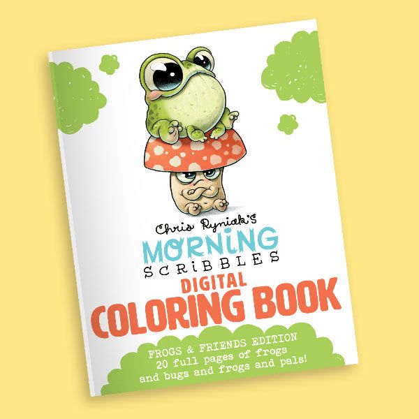 'Frogs & Friends' Coloring Book by Chris Ryniak... available NOW