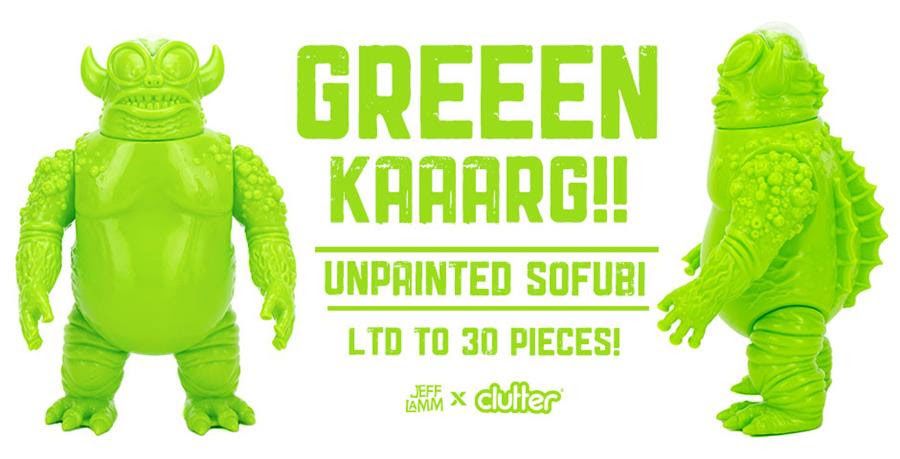 Jeff Lamm, Clutter, Sofubi, Limited Edition, Green, SpankyStokes, Clutter presents: Greeen Kaaarg by Jeff Lamm