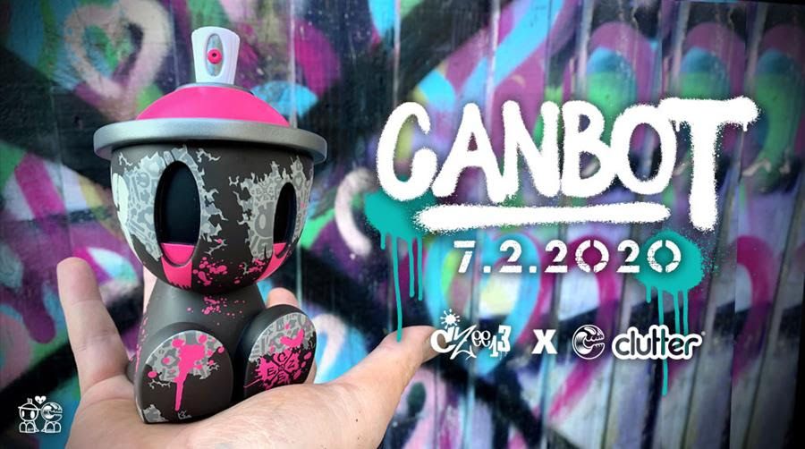 Clutter, Vinyl Toys, CZee13, Graffiti, Rattle Can, Limited Edition, SpankyStokes, UK, Meet the newest member of the Canbot family - the 'OG Sakura' by Czee13