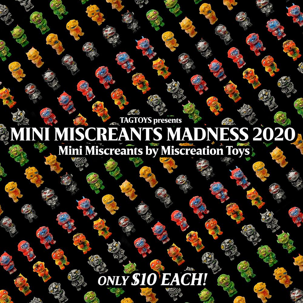 Mini Figures, Soft Vinyl, Creatures, Miscreation Toys, Toy Art Gallery (TAG), SpankyStokes, Toy Art Gallery presents: Miscreation Toys Mini Miscreants Madness 2020