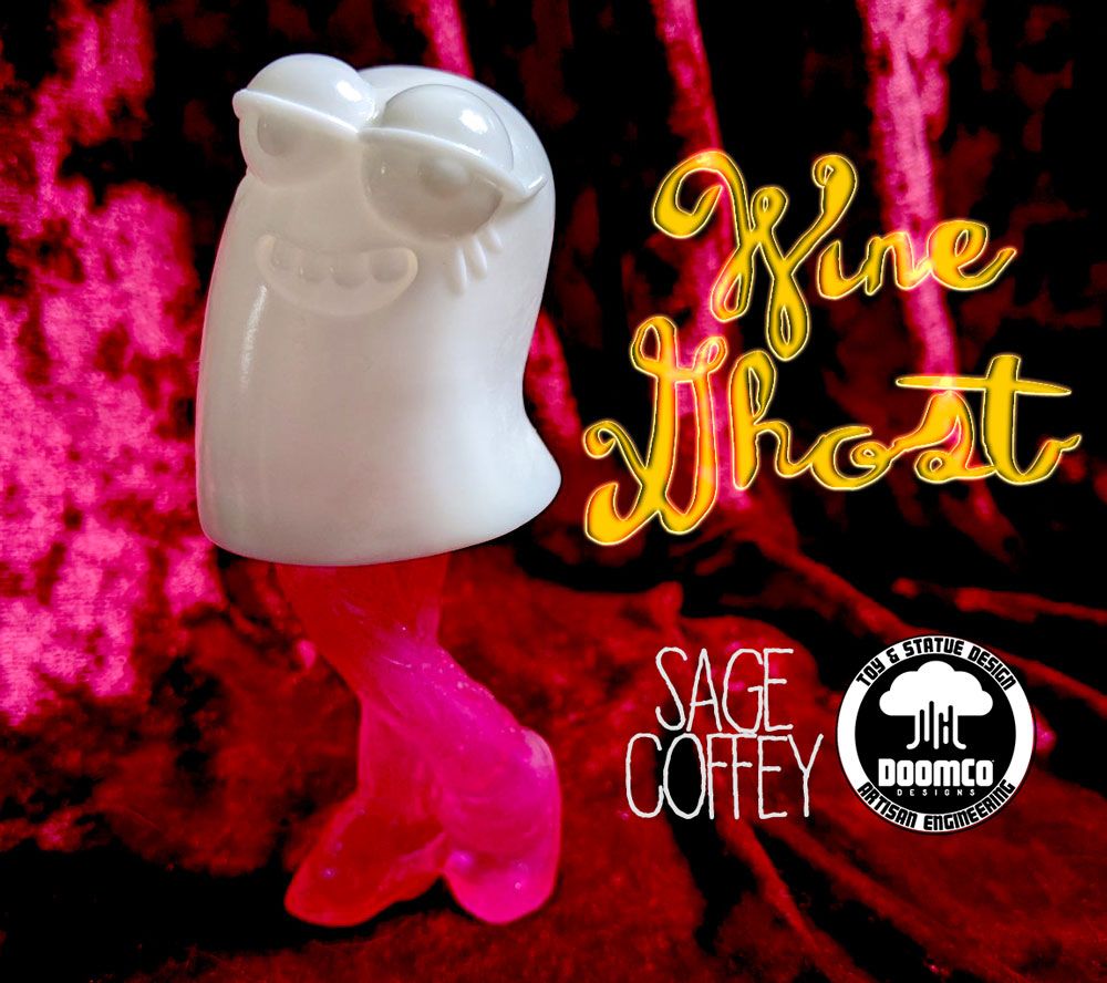 DoomCo Designs, 3D, SpankyStokes, Squibbles INK, Soft Vinyl, Limited Edition, Sage Coffey's WINE GHOST Release