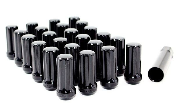 24 14x1.5 Black 2" Spline Drive Lug Nuts for SUV Truck Aftermarket Wheels | eBay