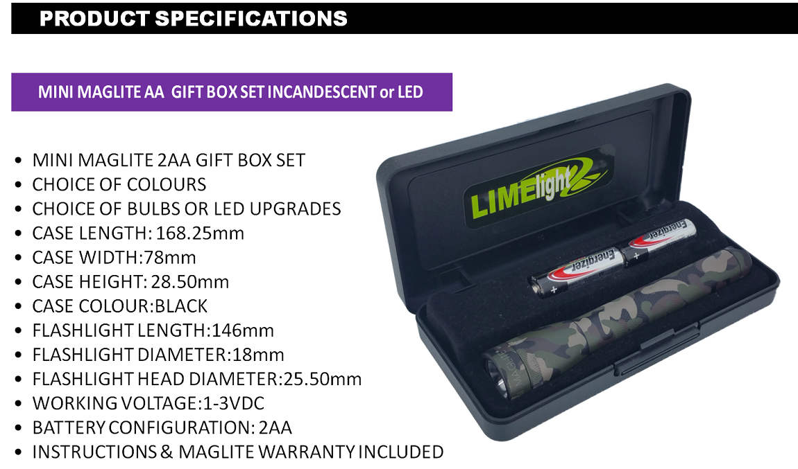 3.EDITORIAL MAGLITE 2AA GIFT SET
