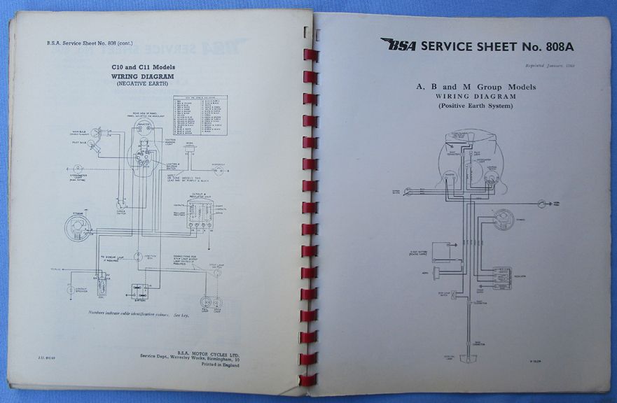 Details About Bsa Motorcycle Service Sheets Manual Book M Group M20 M21 500 600 Side Valve