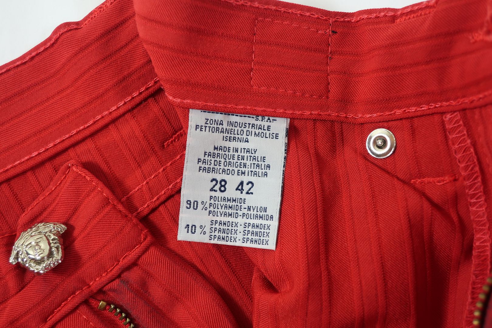 Vintage VERSACE JEANS COUTURE Red HighWaist Medusa Jeans Vintage VERSACE JEANS COUTURE Red HighWaist Medusa Jeans