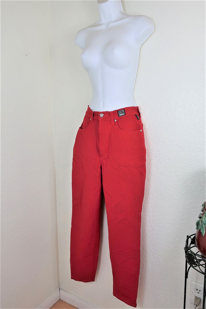 Vintage VERSACE JEANS COUTURE Red HighWaist Medusa Jeans Vintage VERSACE JEANS COUTURE Red HighWaist Medusa Jeans