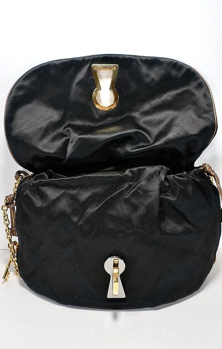 DOLCE & GABBANA Black VLADA Studded Fabric Shoulder Bag DOLCE & GABBANA Black VLADA Studded Fabric Shoulder Bag