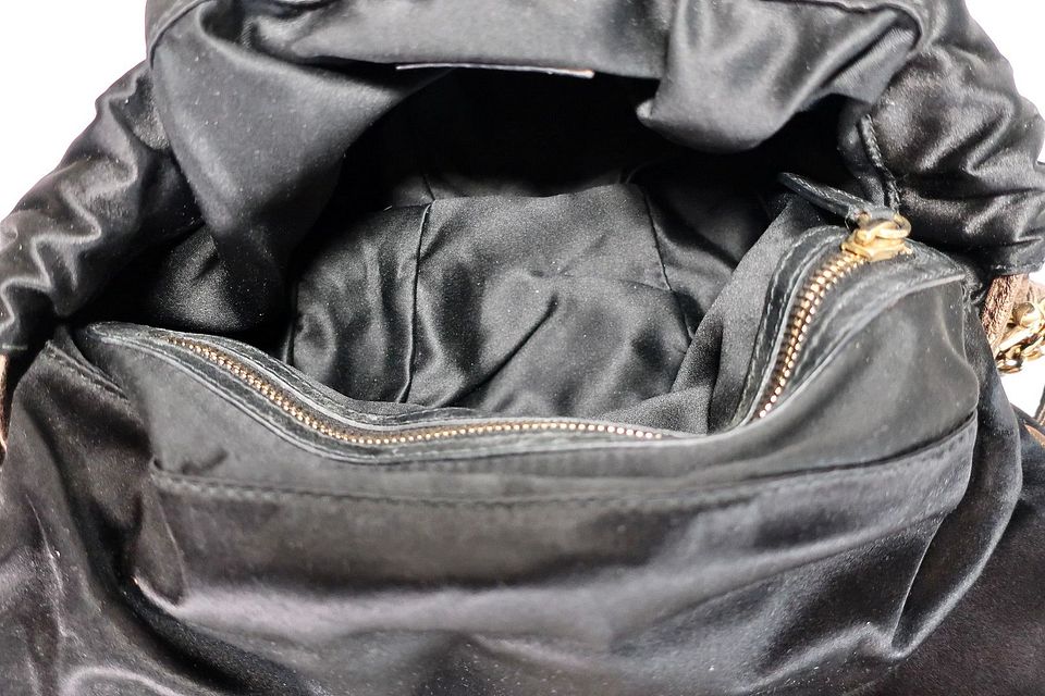 DOLCE & GABBANA Black VLADA Studded Fabric Shoulder Bag DOLCE & GABBANA Black VLADA Studded Fabric Shoulder Bag