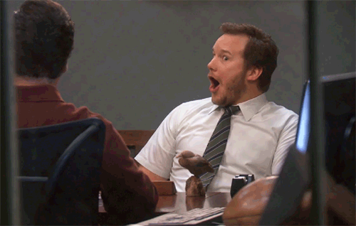 Andy Dwyer surprised GIF