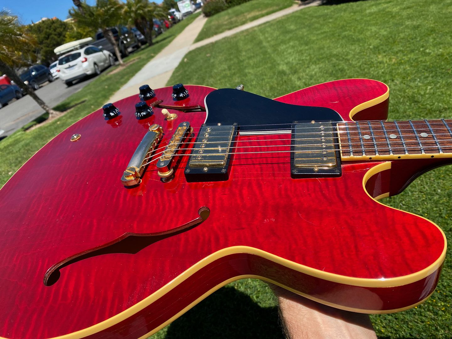 1990's Gibson Cherry Red ES-335 Custom Shop Edition Left Handed