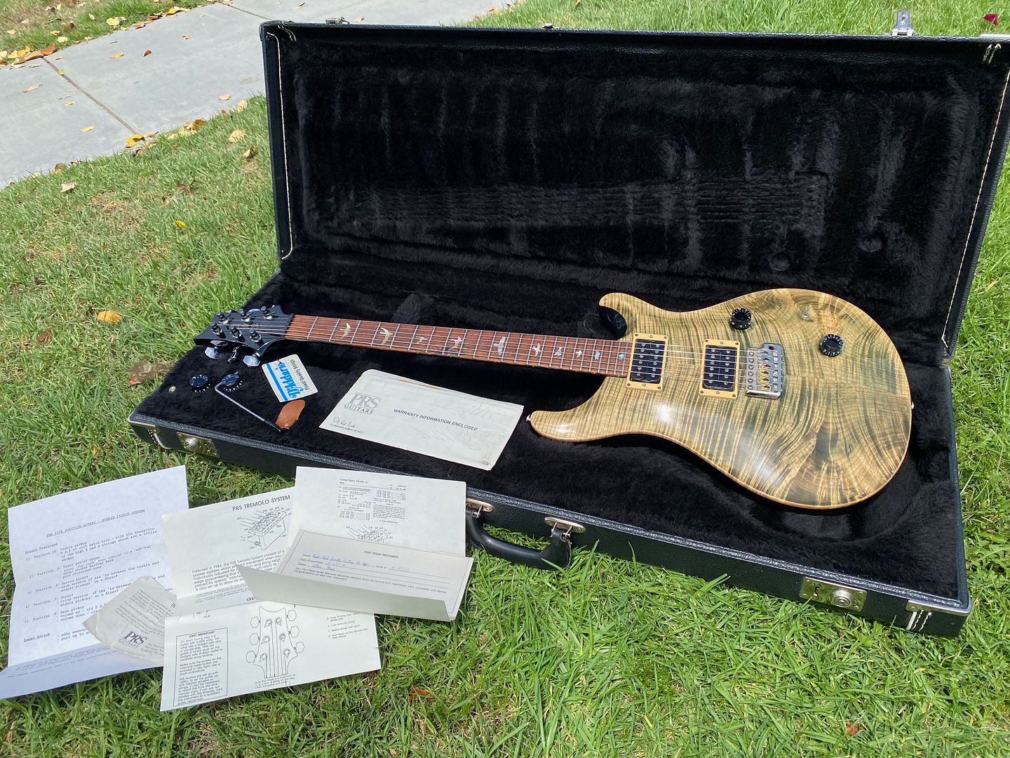 1990 PRS Custom 24 10 Top Green w/ Birds - Brazilian Board