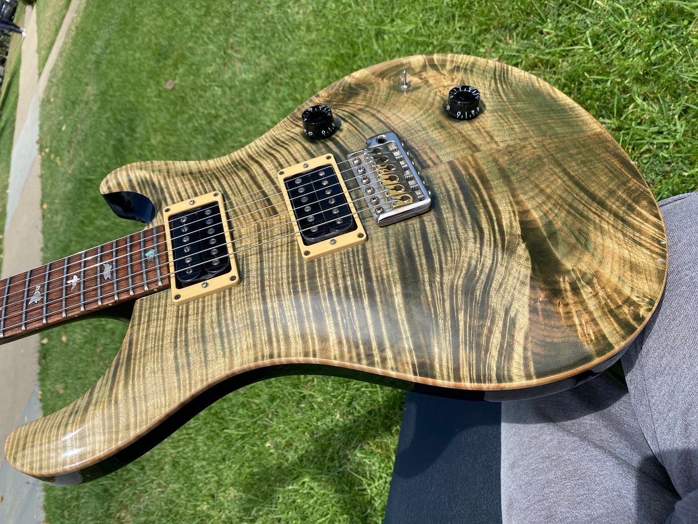 1990 PRS Custom 24 10 Top Green w/ Birds - Brazilian Board - Orig