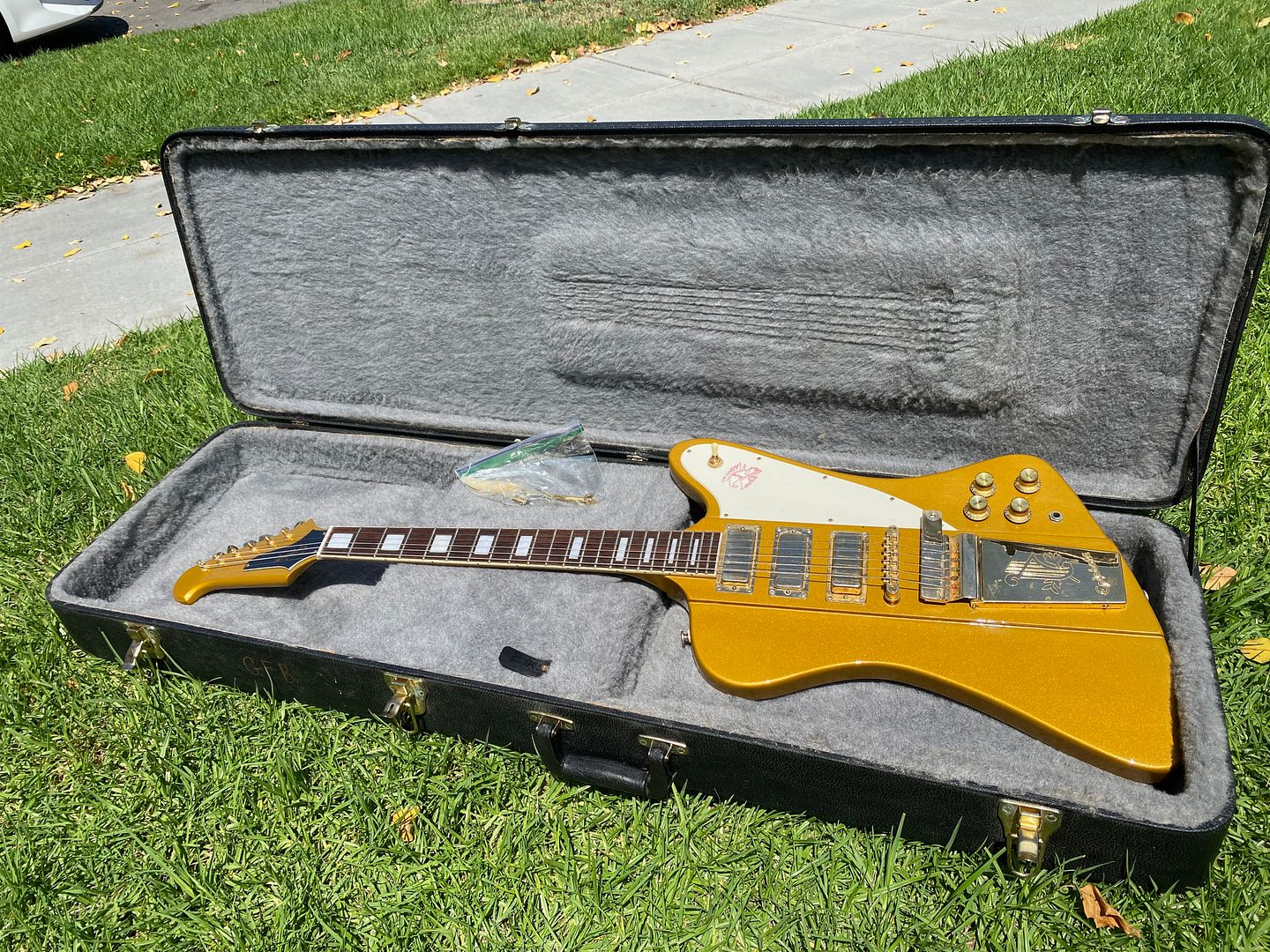 1999 Epiphone '63 Firebird VII Rare Gold Finish Unsung Korea MIK