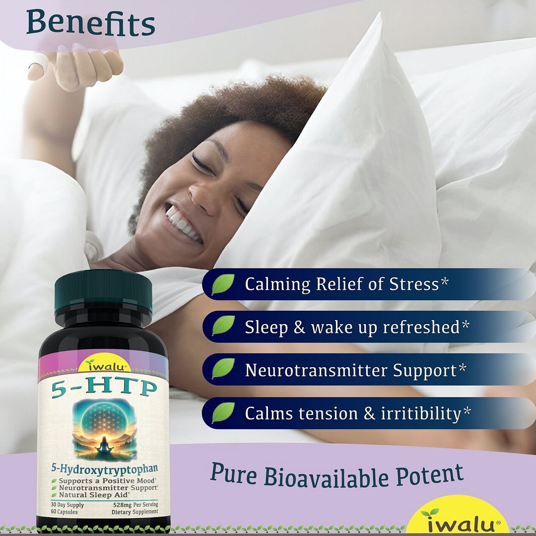 Mood Sleep and Anxiety Support Supplement 5-HTP & Calcium Plus Stress Relief, Sleep Aid, and Cortisol Management. Enhance Mood, Reduce Anxiety, Improve Sleep Quality with this Nootropic Brain Supplement