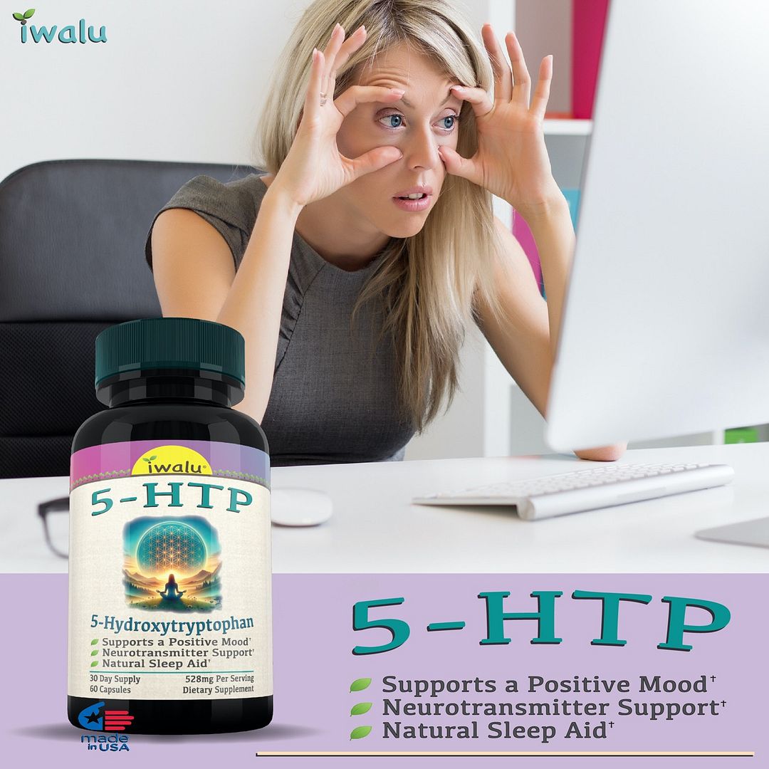 Mood Sleep and Anxiety Support Supplement 5-HTP & Calcium Plus Stress Relief, Sleep Aid, and Cortisol Management. Enhance Mood, Reduce Anxiety, Improve Sleep Quality with this Nootropic Brain Supplement