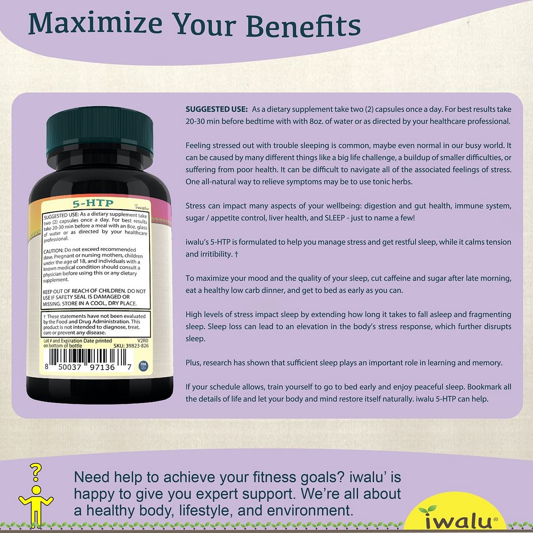 Mood Sleep and Anxiety Support Supplement 5-HTP & Calcium Plus Stress Relief, Sleep Aid, and Cortisol Management. Enhance Mood, Reduce Anxiety, Improve Sleep Quality with this Nootropic Brain Supplement