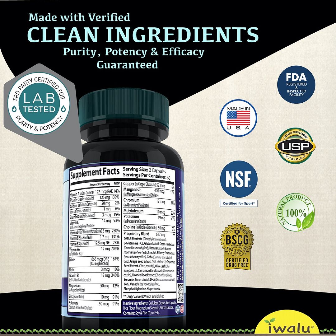 USA made nootropic supplements by iwalu