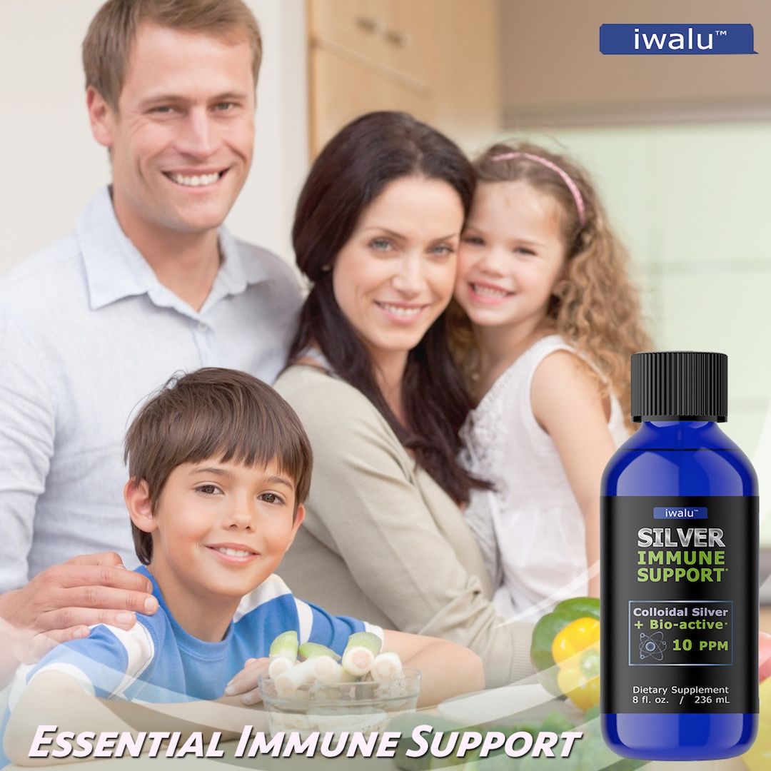 IMMUNE SUPPORT Bio-active colloidal Nano Silver Liquid Spray Drops Support Treatment