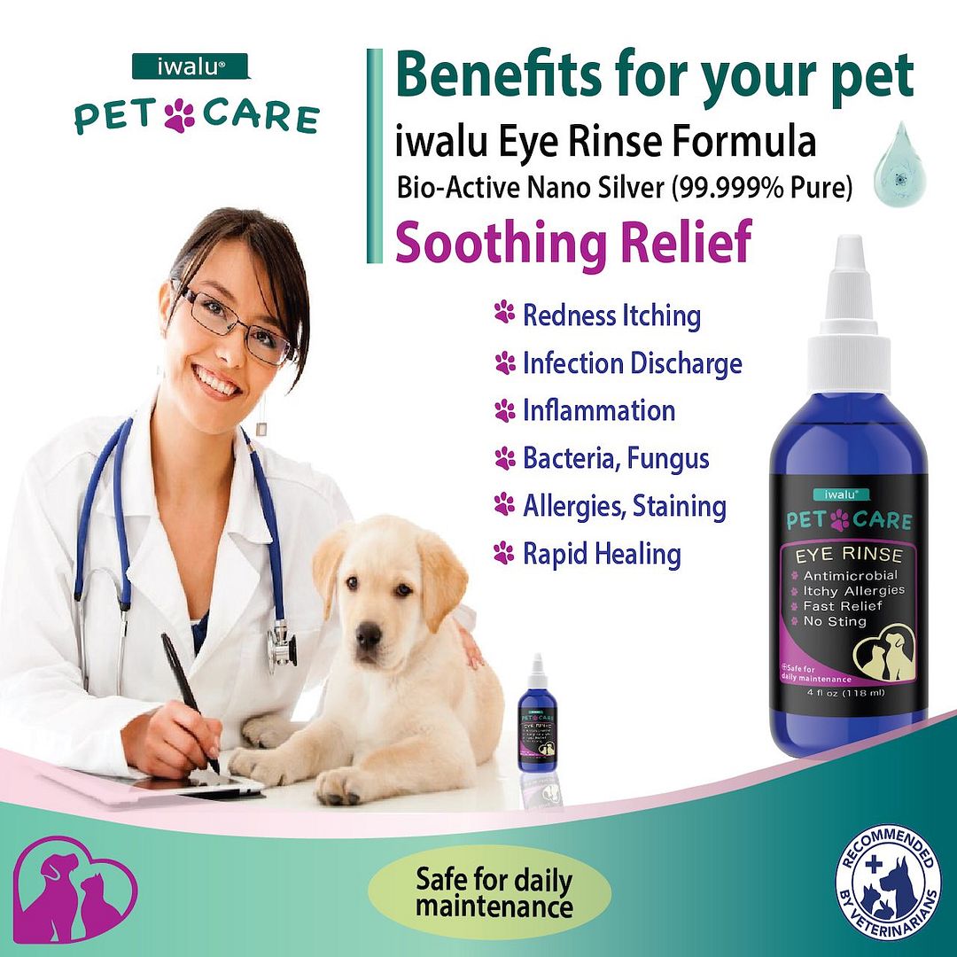 Dog eye drops tear stain wash cleaner infection treatment cure best help cats pets dogs allergy