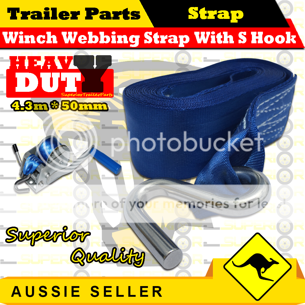 Boat Winch Strap With Stainless Steel Hook