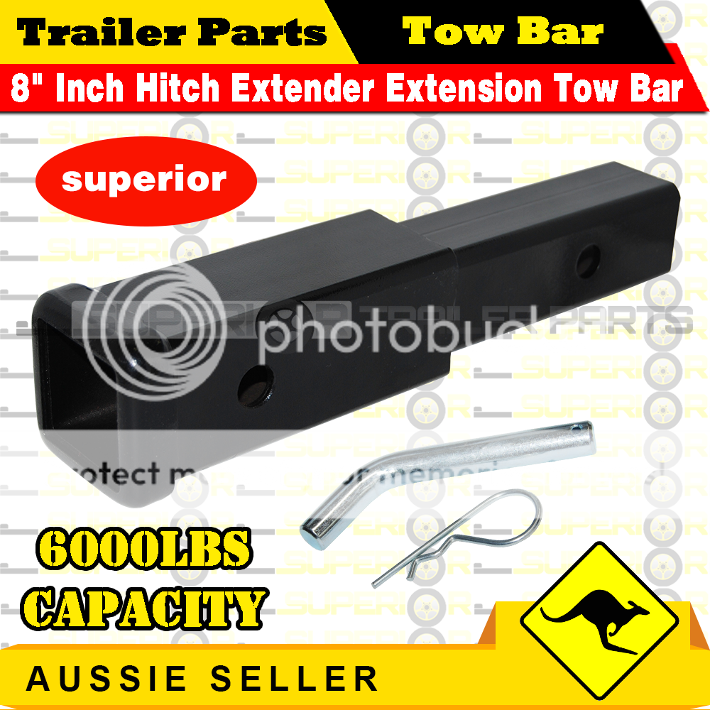 8" Inch Hitch Extender Extension Tow Bar Trailer 4WD Car 2" Receiver Heavy Duty eBay