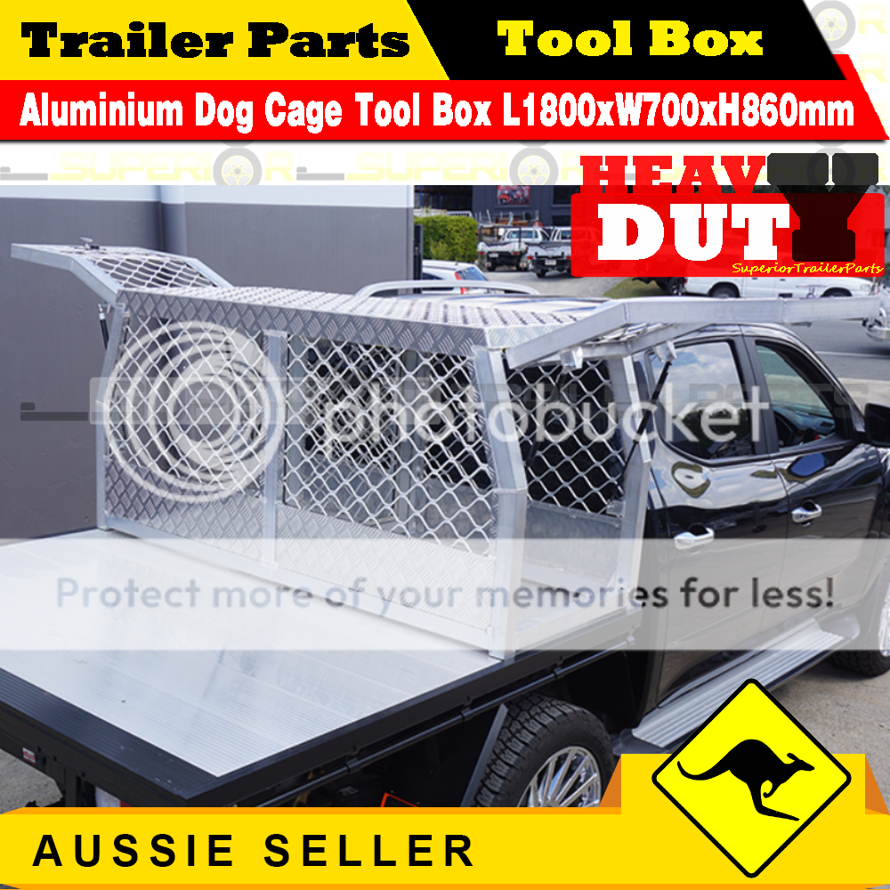 700 x 1800 x 860 mm Aluminium Dual Canopy Toolbox Cab Ute Dog Cage Tool