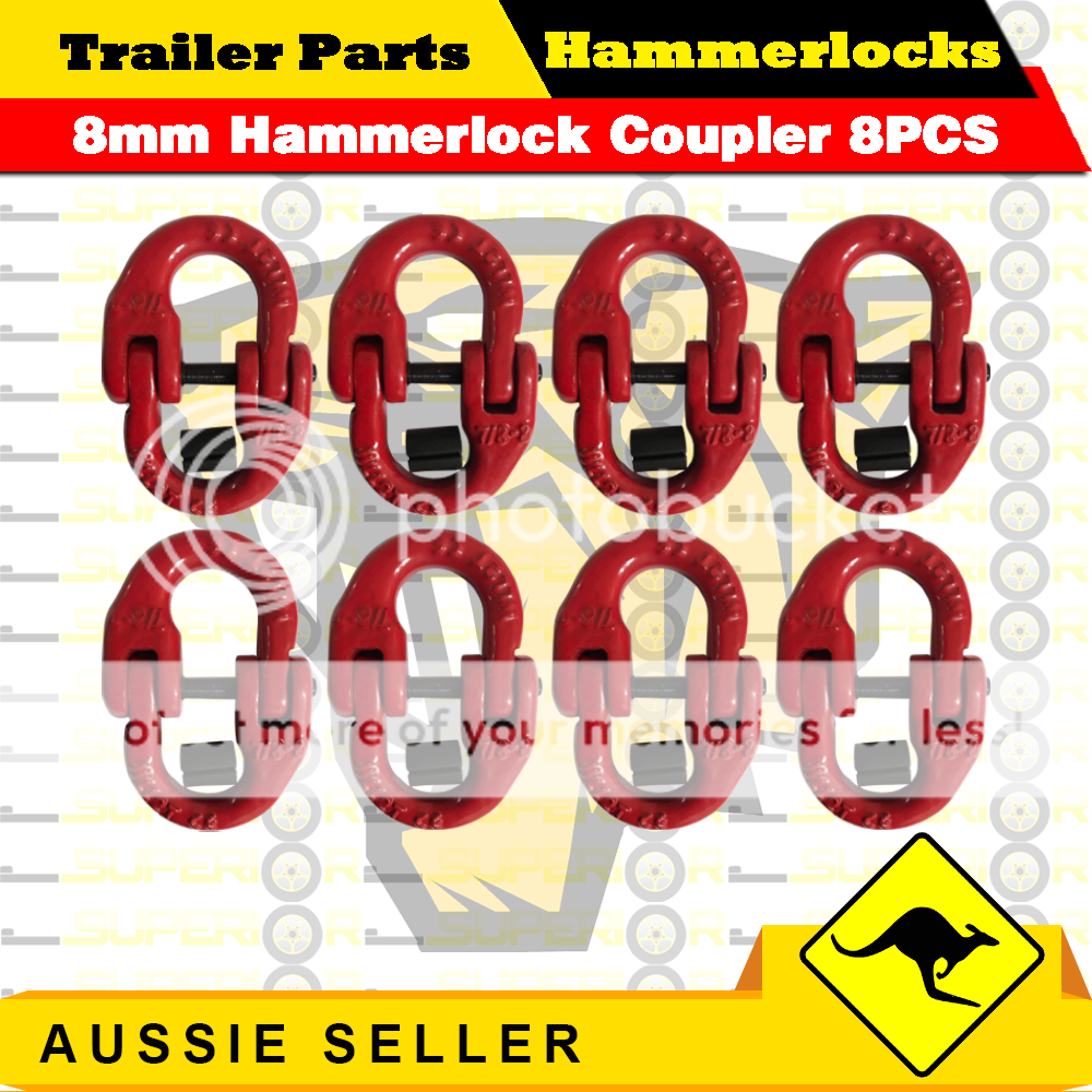 (8 Pack) 8mm Hammerlock Chain Connector Joiner Chain 4x4 Chain Link