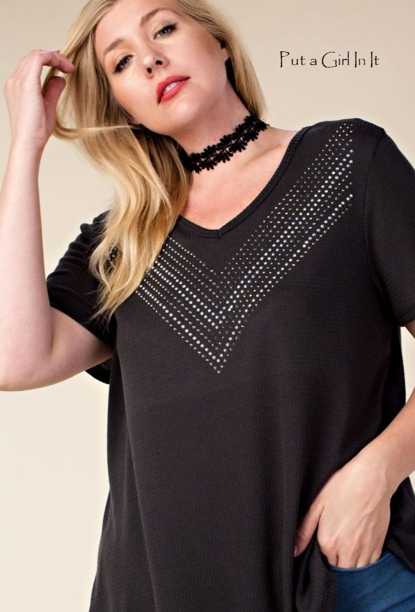 black studded top