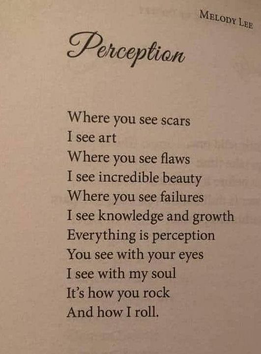 Perception poem by Melody Lee