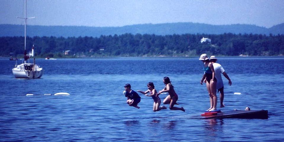 Swimming Lesson at Baskin's Beach by Chris Sorrenti (Ottawa, Canada) July 1995