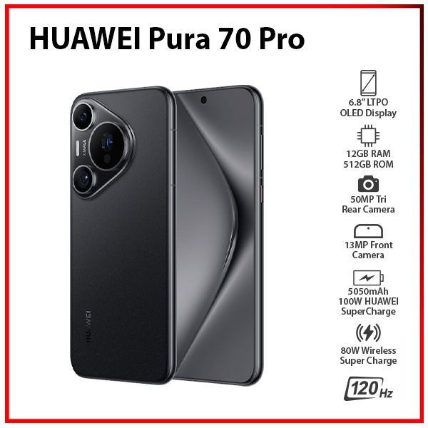 Huawei Pura 70 Pro BLACK 12GB+512GB Dual SIM Unlocked