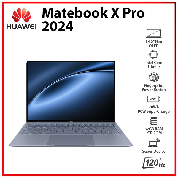 HUAWEI MateBook X Pro 2024 Ultra 9 185H 32GB+2TB GLOBAL Ver