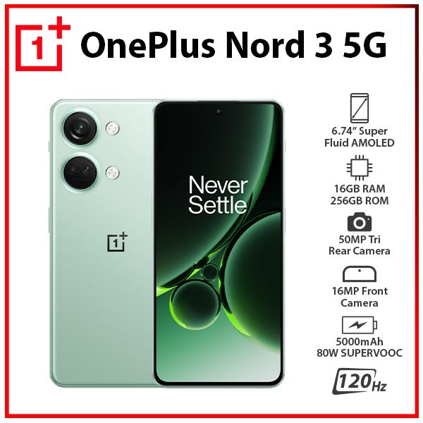 Global) OnePlus Nord 3 5G 16GB+256GB GREEN Dual SIM Android