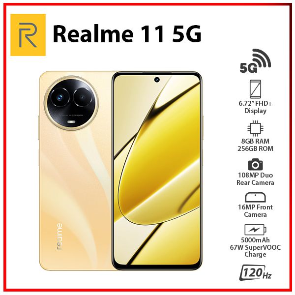 NEW Realme 11 5G 8GB+256GB GOLD Dual SIM Global Ver. Android Cell 