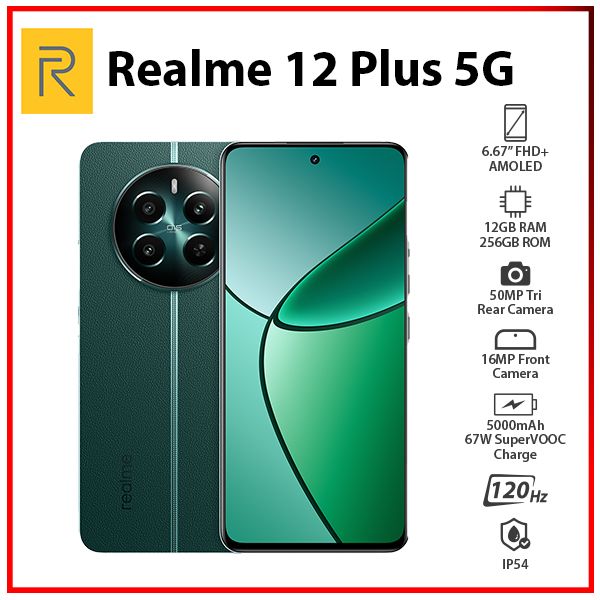 Realme 12 Plus 5G 12GB+256GB GREEN Dual SIM Global Ver
