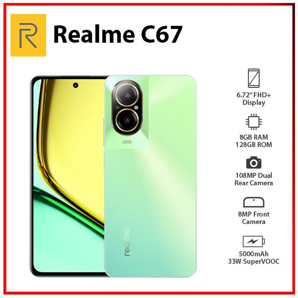 New) Realme C67 8GB+128GB SUNNY OASIS Global Ver. Dual SIM New) Realme C67 8GB+128GB SUNNY OASIS Global Ver. Dual SIM