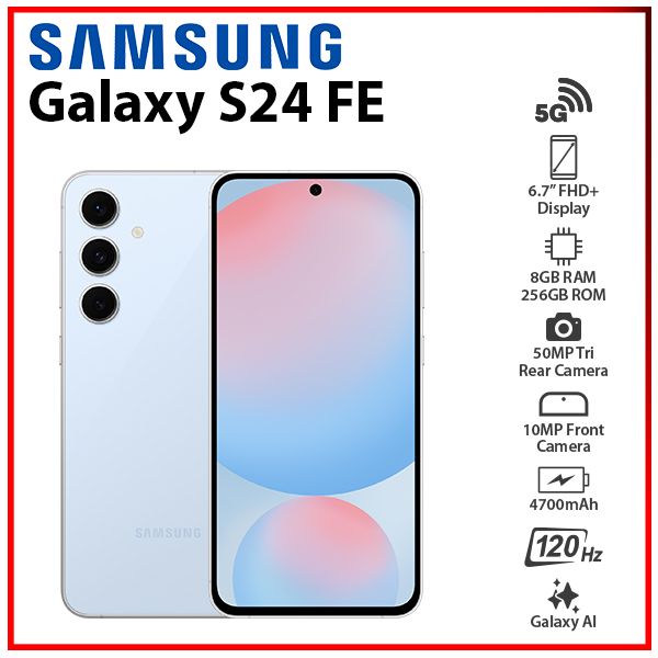 NEW Samsung Galaxy S24 FE 5G 8GB+256GB BLUE Dual SIM Android