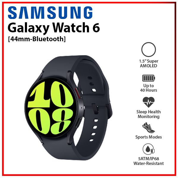 Samsung Galaxy Watch6 44mm GRAPHITE Bluetooth IP68 Android