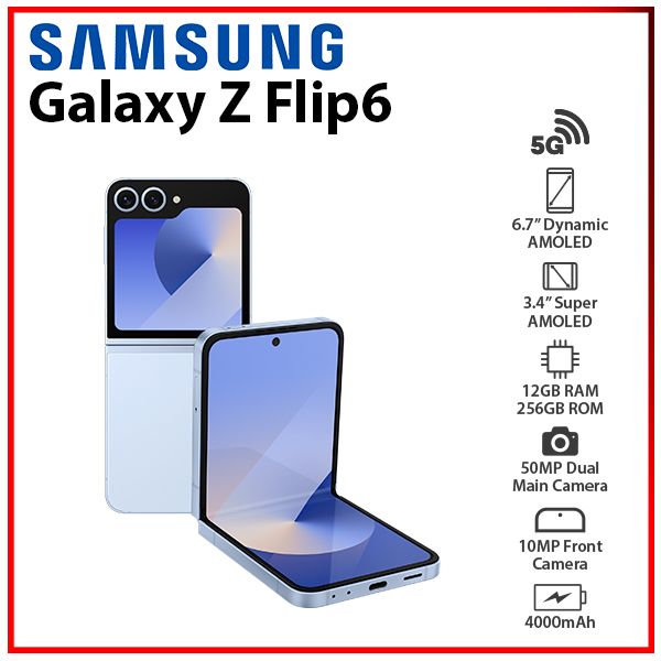 NEW Samsung Galaxy Z Flip6 5G BLUE 12GB+256GB Dual SIM
