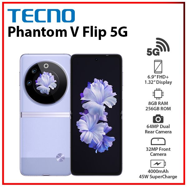 [SC]-TECNO-Phantom-V-Flip-5G-PUR
