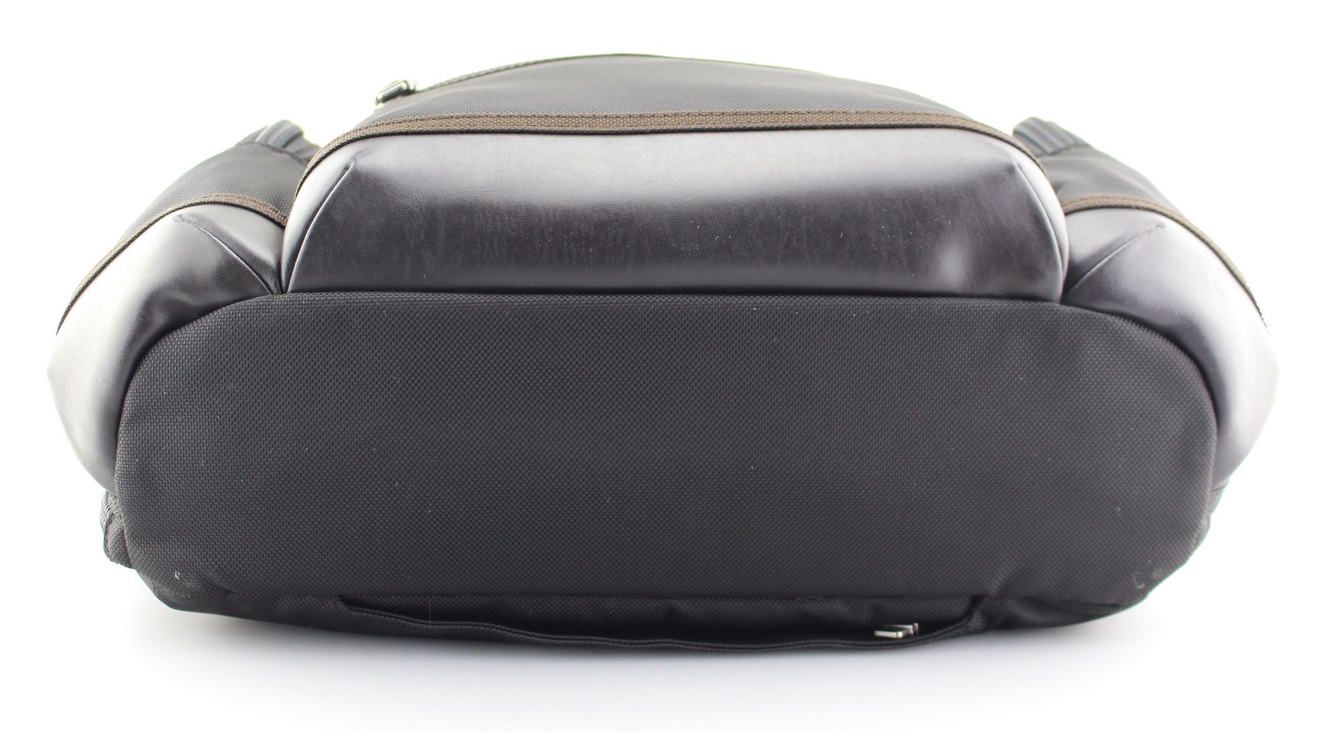 TUMI Alpha Bravo 'Brooks' Black / Brown Nylon Slim Briefcase