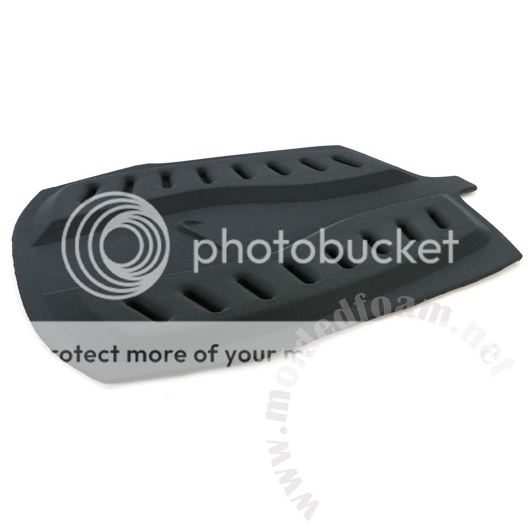 Custom thermoforming Medium hard EVA foam parts for NIKE backpack back