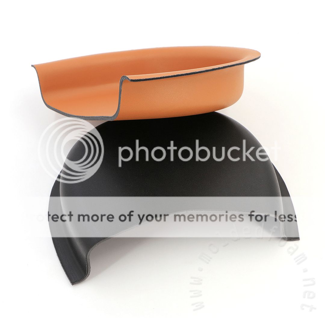 Thermoformed molded EVA foam panel for Cosmtic cases with leather fabric and lining