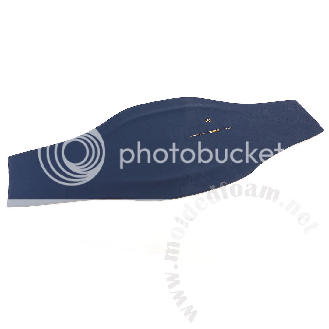 Compression molded low density EVA foam as manera union harness front panel Compression molded low density EVA foam as manera union harness front panel