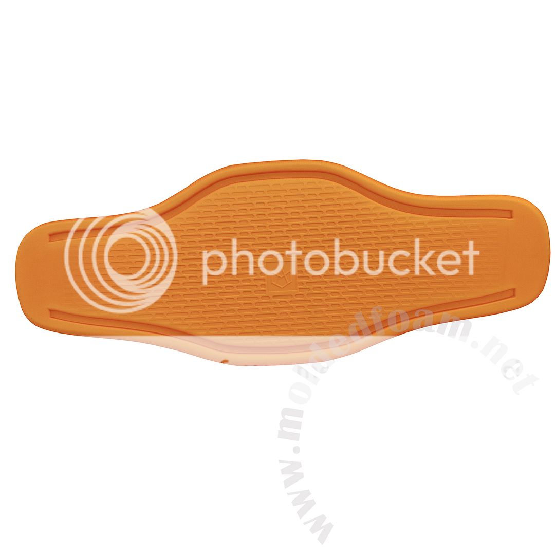 Molded high density EVA foam with orange nylon lycra covered for ION harness Molded high density EVA foam with orange nylon lycra covered for ION harness