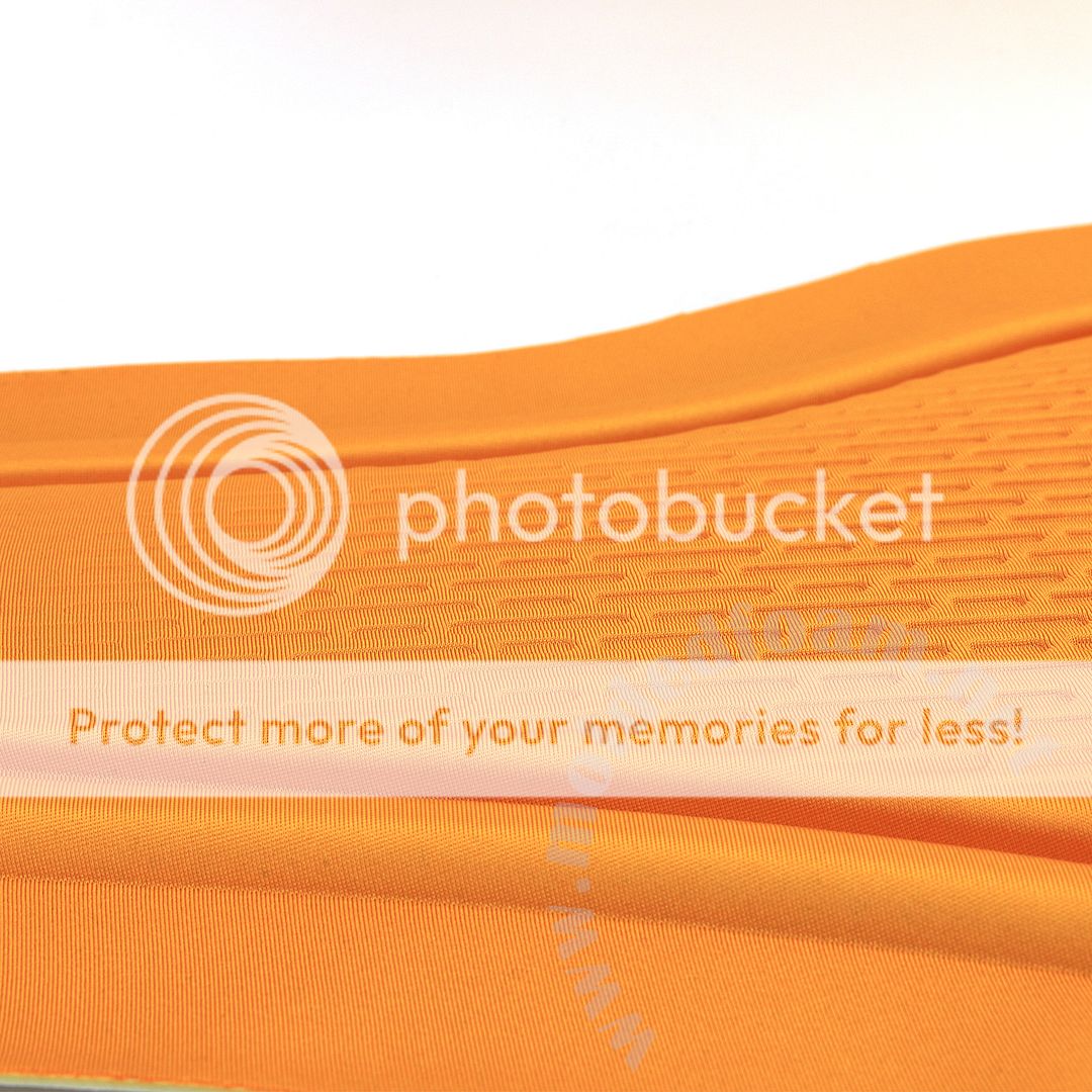 Molded high density EVA foam with orange nylon lycra covered for ION harness Molded high density EVA foam with orange nylon lycra covered for ION harness